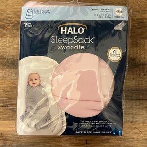 Halo Sleepsack Swaddle 0-3 Months Pink Fleece